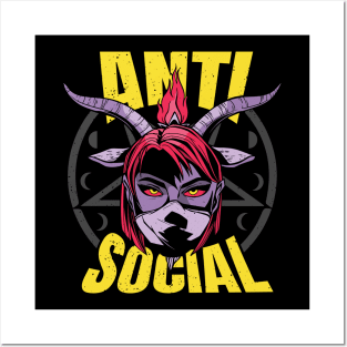 Anti Social Demon Girl Posters and Art